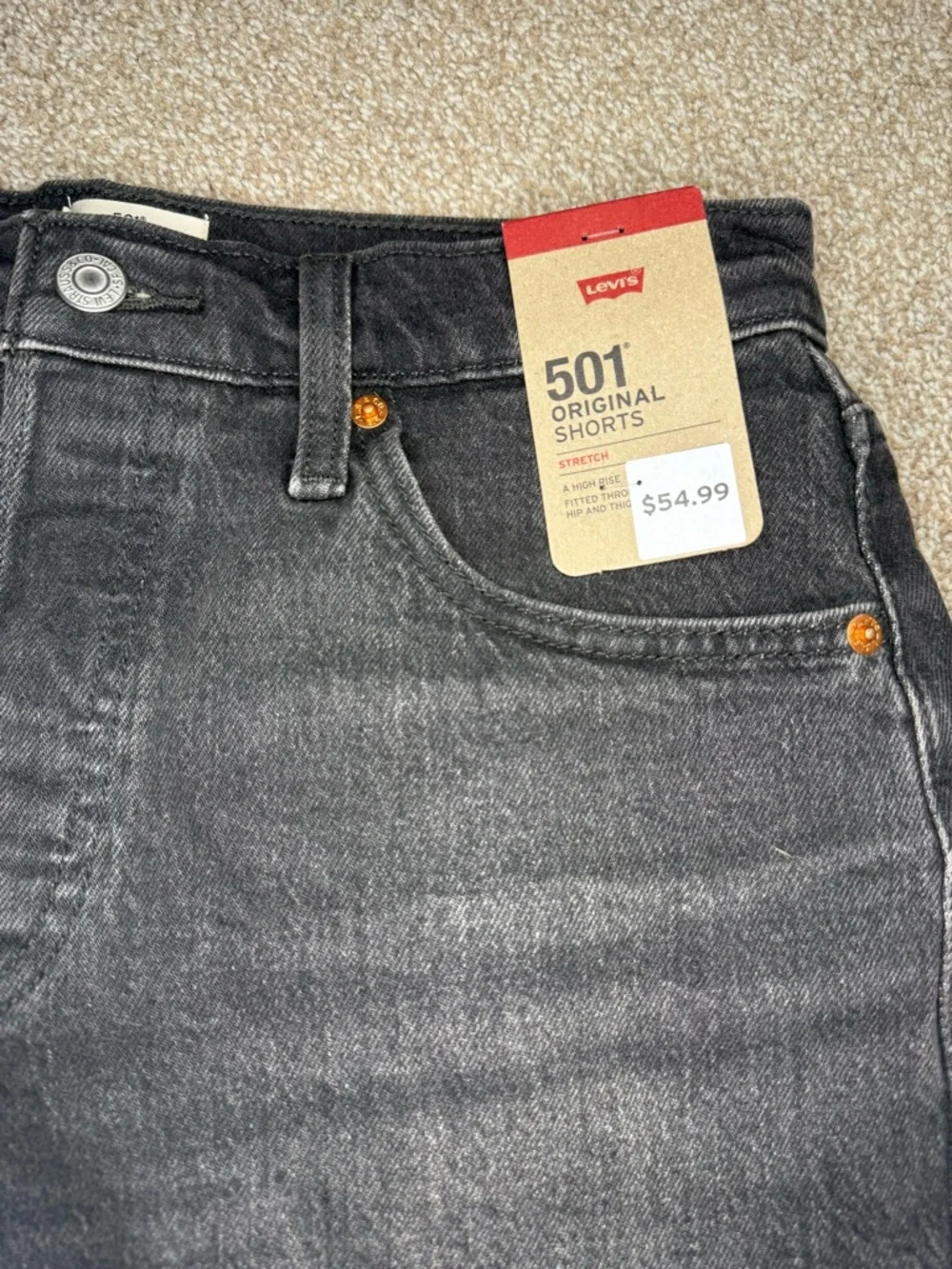 Levi's 501’s Women's Denim Cutoff Shorts Duo - Light Blue & Black - Picture 2 of 9